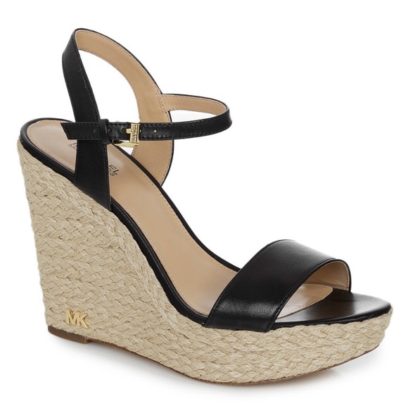 MICHAEL Michael Kors Shoes - Michael by Michael Kors Black Jill Wedge Espadrilles size 9.5